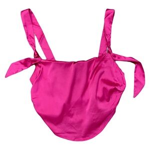 Pink Satin Crop top